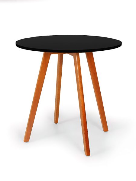 Mesa Inês Tampo 80cm Preto