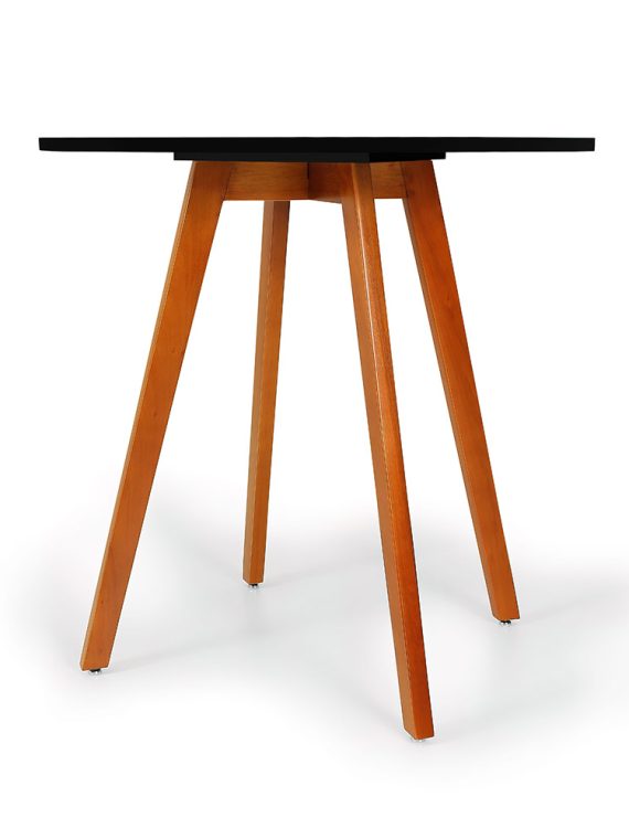 Mesa Inês Tampo 80cm Preto