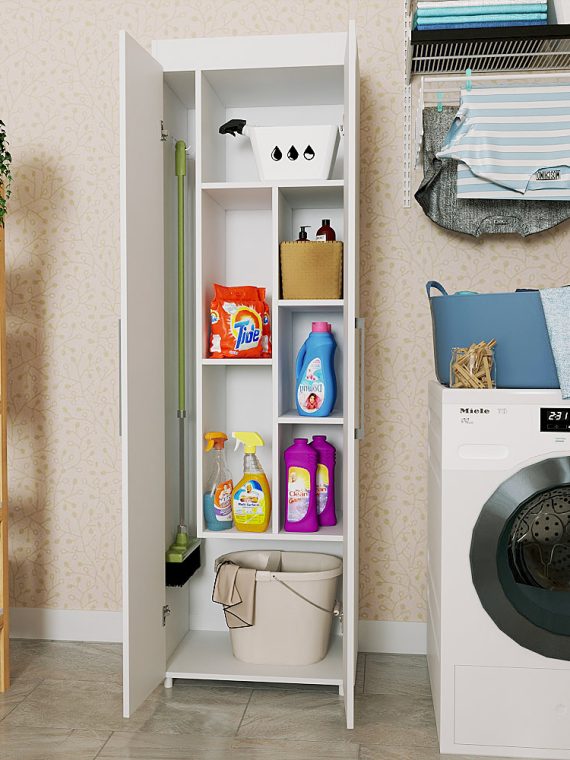 Armário Multiuso Para Lavanderia Eliza Branco