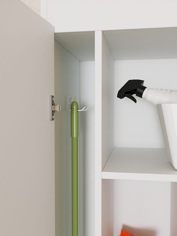 Armário Multiuso Para Lavanderia Eliza Branco