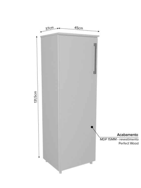 Armário Multiuso Zafira c/ 04 Prateleiras Branco