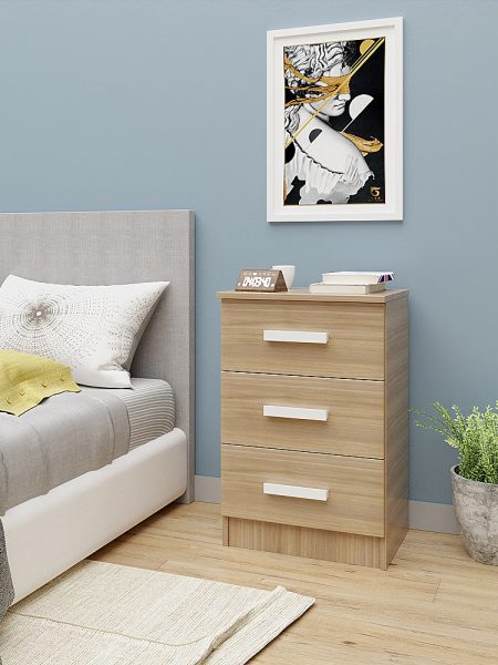 Mesa de Cabeceira Riade - 03 Gavetas Montana