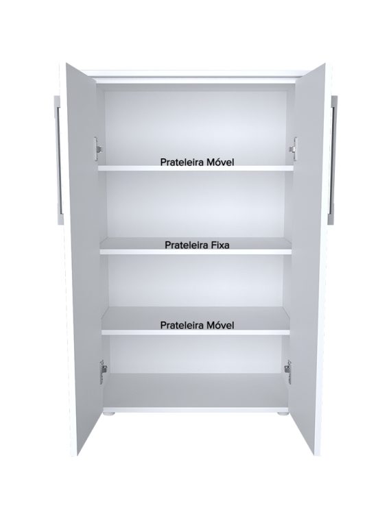 Armário Multiuso Tequila c/ 03 Prateleiras Branco