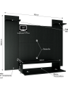Painel Tv Esperanza até 50" - c/ 03 Prateleiras e 01 Porta Basculante Preto