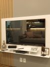 Painel Tv até 60" Tara - c/ 01 Nicho e 02 Prateleiras Branco