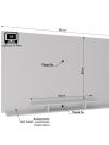 Painel Tv até 60" Tara - c/ 01 Nicho e 02 Prateleiras Branco