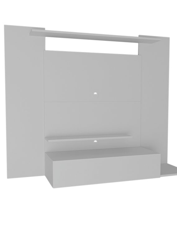 Painel Tv Santiago até 50" - c/ 01 Gaveta e 03 Prateleiras Branco