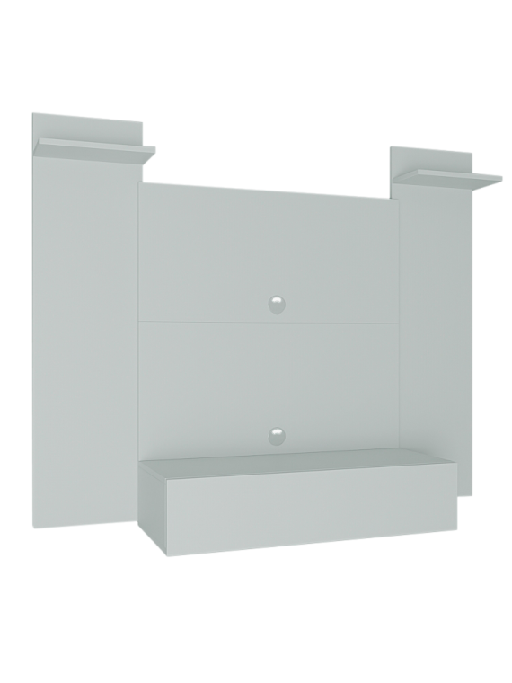 Painel Tv Esperanza até 50" - c/ 03 Prateleiras e 01 Porta Basculante Branco