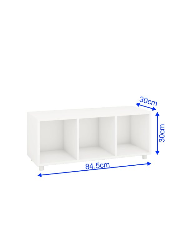 Estante Organizadora Madryn- c/ 03 Nichos Branco