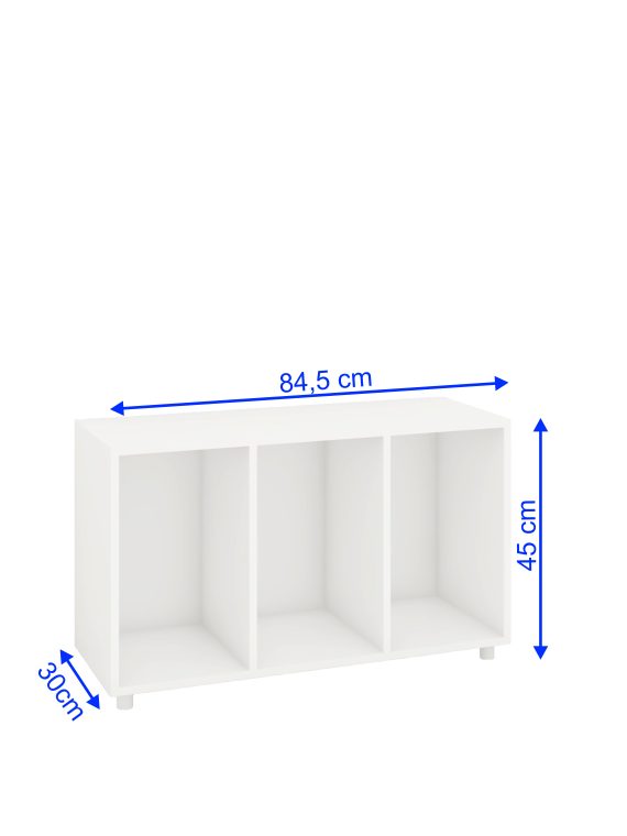 Estante Organizadora Medelin - c/ 03 Nichos Branco