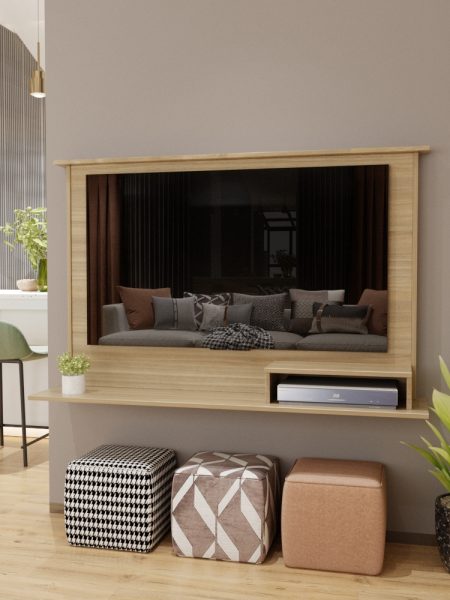 Painel Tv Serena até 48" - c/ 01 Nicho e 02 Prateleiras Montana