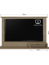 Painel Tv Serena até 48" - c/ 01 Nicho e 02 Prateleiras Montana