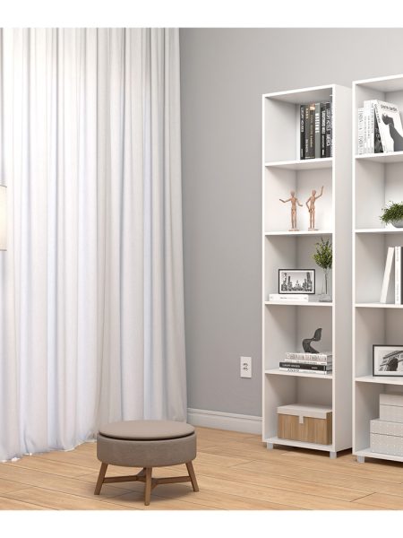 Estante Livreiro Pequim - 05 Nichos Branco