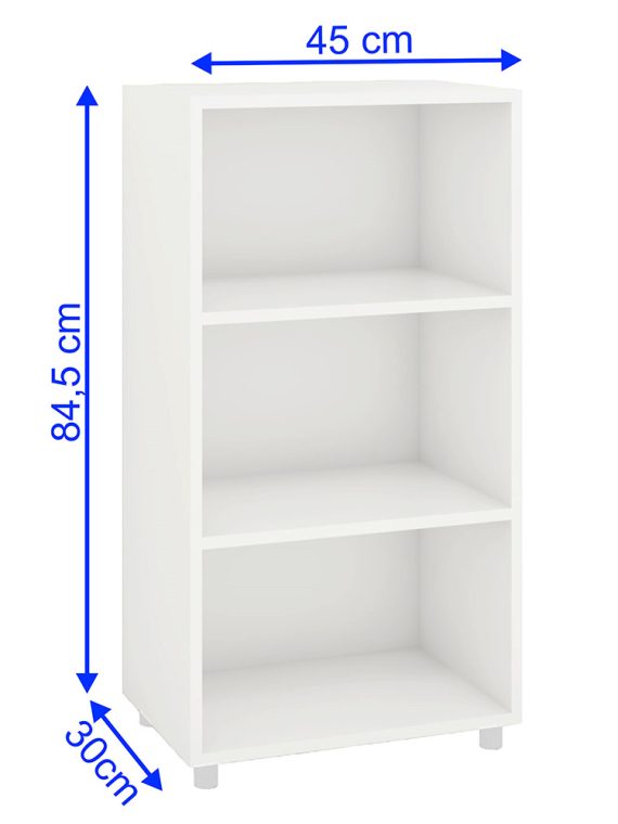 Estante Organizadora Medelin - c/ 03 Nichos Branco