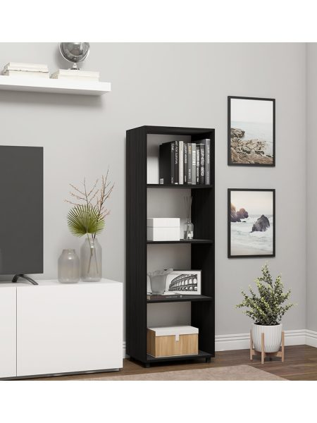 Estante Organizadora Zenica - c/ 04 Nichos Preto