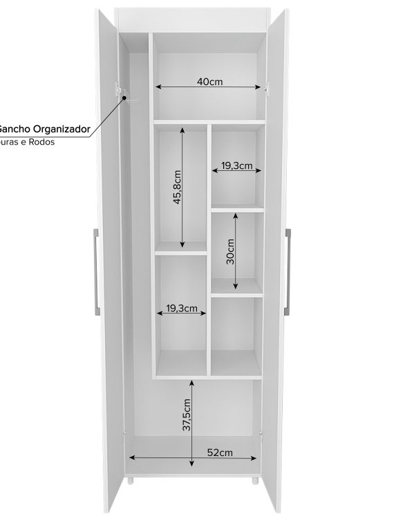 Armário Multiuso Para Lavanderia Eliza Branco