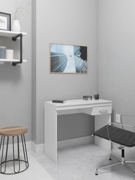 Escrivaninha Coliseu - 01 Gaveta Branco