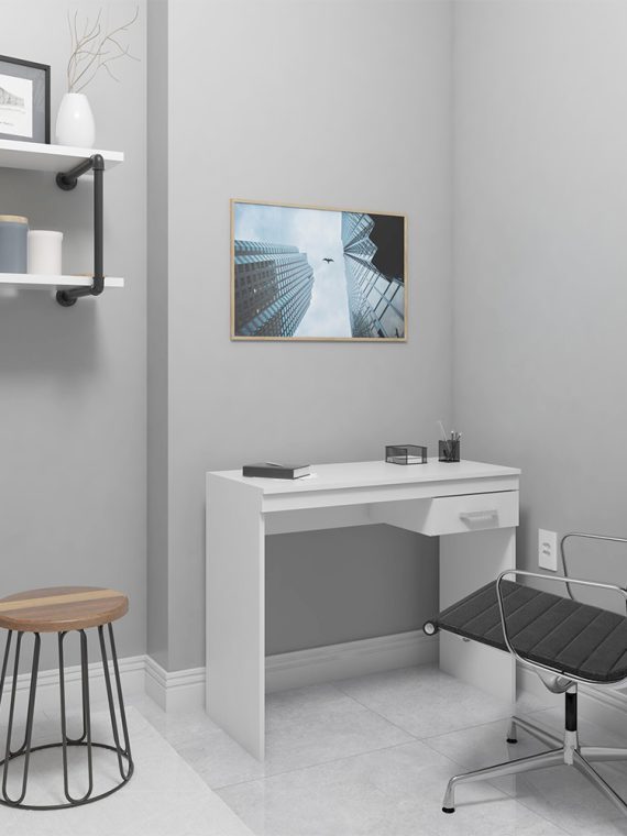 Escrivaninha Coliseu - 01 Gaveta Branco