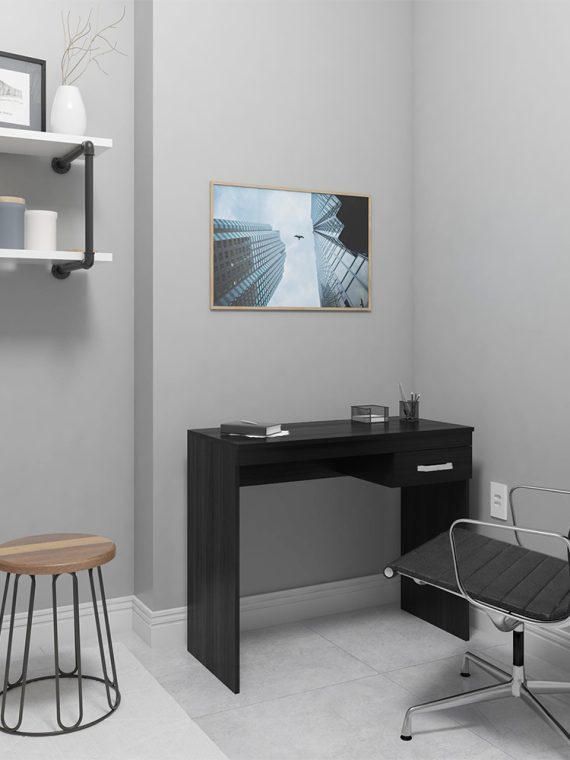 Escrivaninha Coliseu -  01 Gaveta Preto