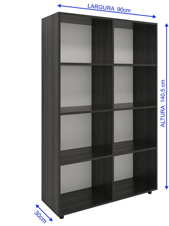 Estante Seul - c/8 Nichos Preto