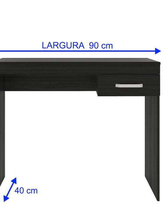 Escrivaninha Coliseu -  01 Gaveta Preto