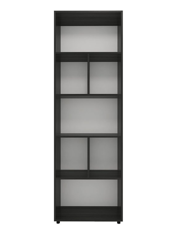 Estante Livreiro Mendoza - c/ 04 Nichos e 02 Prateleiras Preto