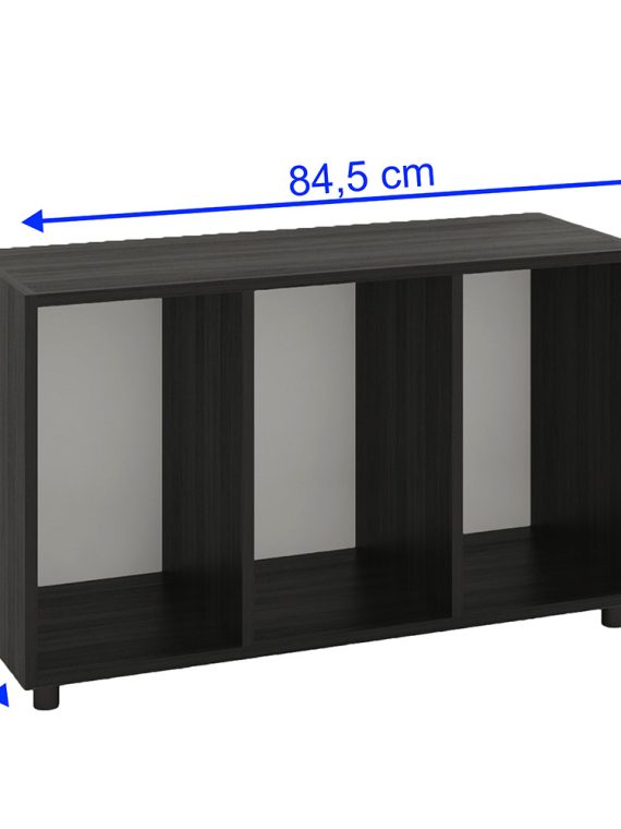 Estante Organizadora Medelin - c/ 03 Nichos Preto