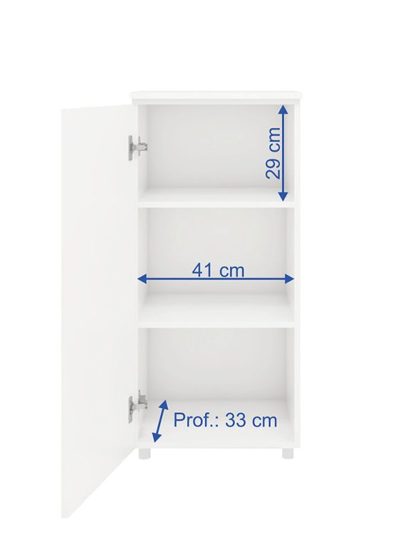 Armário Multiuso Chicago c/ 03 Prateleiras Branco