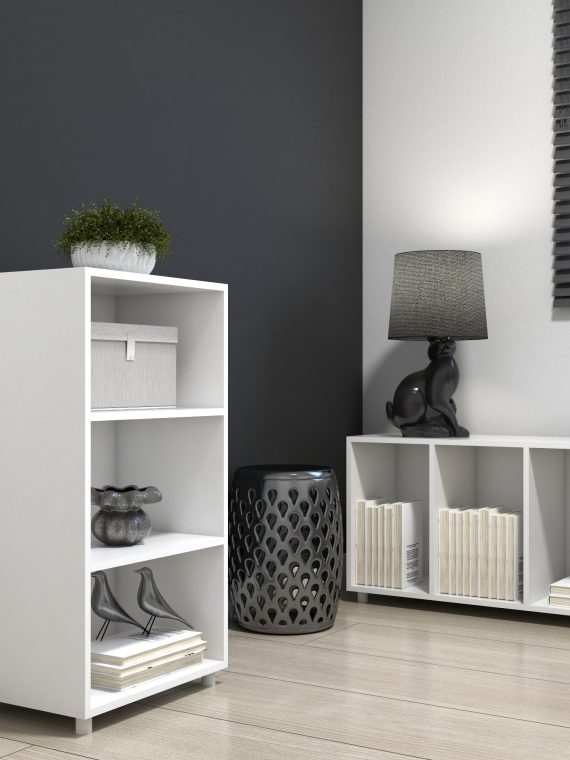 Estante Organizadora Medelin - c/ 03 Nichos Branco