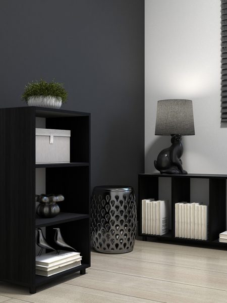 Estante Organizadora Medelin - c/ 03 Nichos Preto